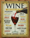 Wine From Around The World Tin Sign Good Wine Friends Good Life Merlot Syrah F071