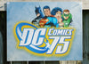 DC Comics 75 Years Tin Sign Cave Superman Batman Green Lantern Wonder Woman