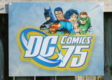 DC Comics 75 Years Tin Sign Cave Superman Batman Green Lantern Wonder Woman