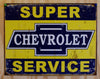 Chevrolet Super Services Tin Sign Chevy Corvette Camaro Silverado Garage E113