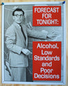 Forecast for Tonight Tin Sign College Humor Comedy Beer Garage Bar Man Cave