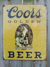 Coors Golden Beer Tin Metal Sign Man Cave Bar Garage Lager Stubby Bottle Brew