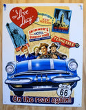 On The Road Again I Love Lucy Tin Sign New Mexico Tennessee Route 66 Comedy