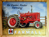 McCormick Farmall Tractor Tin Sign Farm Country International Harvester IH