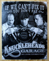 3 Stooges Knucklehead Motorcycles Tin Sign Stooge Approve Biker Humor Comedy