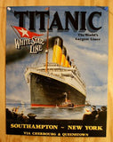 Titanic White Star Line Advertisement Tin Metal Sign Movie Theater Film Poster