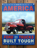 Made In America Ford Trucks Tin Sign F Series F 150 1950 Ford Pick Up