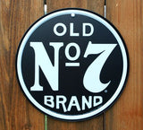 Jack Daniels Whiskey Old No 7 Brand Tin Metal Sign Black Label Liquor Bar