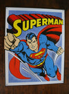 Superman Tin Metal Sign DC Comics Comic Books Flying Clark Kent Man of Steel