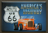 US Route 66 Americas Highway FRIDGE MAGNET Hot Rod Garage Mechanic Car Truck D10