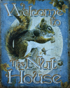Welcome To The Nut House Tin Sign Outdoors Squirrel Hunting Hunt Cabin Decor