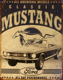 All America Muscle Ford Classic Mustang Tin Sign 302 429 GT500 V8 Shelby