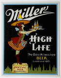 Miller High Life Tin Sign Man Cave Garage Bar Beer Witch Alcohol Milwaukee