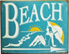 Beach Tin Metal Sign Summer Vacation Ocean Florida Pool Water Park Swimming Tan