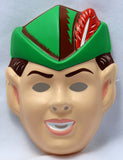 Vintage Peter Pan Halloween Mask Cartoon Birthday Party Dress Up Child Size