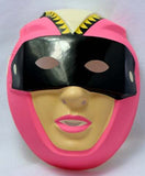 Vintage Pink VR Troopers Halloween Mask Rubies Girls Costume Futuristic Y137