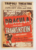 Tripoli Theatre Dracula Frankenstein movie poster FRIDGE MAGNET Horror show M5