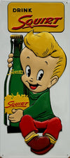 Drink Squirt Premium Embossed Tin Sign Soda Pop Cola Vintage Style Ande Rooney