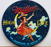 Miller High Life Premium Embossed Tin Sign Beer Witch Moon Night Ande Rooney