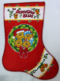 Vintage The Berenstain Bears Christmas Stocking Felt Stockings made in US