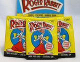 Who Framed Roger Rabbit Vintage Trading Cards THREE Wax Packs 1987 Topps Jessica
