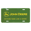 Nothing Runs Like A John Deere Metal License Plate Tractor Farm Equipment Sign