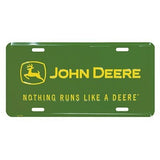 Nothing Runs Like A John Deere Metal License Plate Tractor Farm Equipment Sign