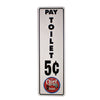The Chief Santa Fe Railroad Pay Toilet Bathroom Premium Embossed Tin Sign Ande Rooney