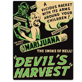 Marijuana Devils Harvest Movie Poster Premium Embossed Tin Sign Ande Rooney Vintage Style Classic Vintage Style AD