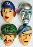 Vintage Hasbro GI JOE Halloween Mask Set of 4 Lady Jaye Speedy Flint Destro 1986 Rare