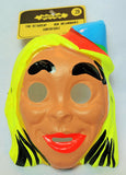 Vintage Blonde Witch Halloween Mask Medica 1967 Hat Blond Safety Glow Day Glo