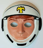 Vintage Astronaut Halloween Mask Creepy Plastic Space suit NASA 1980s 80s Y071