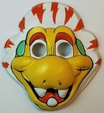 Vintage 1980s Dinosaur Halloween Mask 80s Cartoon Muppet Astronaut Y155