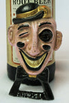 Cast Iron Wham-ee Bottle Opener Vintage Style Classy Top Hat Winking Gentleman