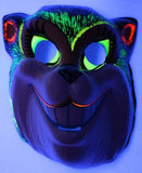 Vintage Smiling Cat Halloween Mask Zest 1960s 60s Black Light Reactive Y111