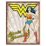Vintage Style Wonder Woman Tin Sign DC Comics Justice League Retro