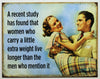 Funny Husband Wife Tin Metal Sign Dieting Humor BBW Weight Watchers Health Gym