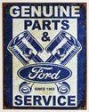 Ford Genuine Parts and Services Tin Metal Sign F Series Truck Mustang Fusion
