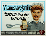 I Love Lucy Spoon Your Way To Health Tin Sign Lucille Ball Vitamins Kitchen Decor