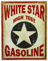 White Star High Test Gasoline Tin Metal Sign Texaco Oil Gas Hot Rod B009