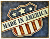 Made In America Tin Metal Sign Small Business USA United States American Flag F063