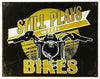 Still Plays With Bikes Tin Metal Sign Motorcycle V Twin Sturgis Bike Week Garage B045