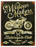 Widow Makers Motorcycle Club Tin Metal Sign Bike Biker Bar Garage B044
