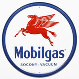 Mobilgas Socony Vacuum Tin Metal Signs Pegasus Standard Oil Gas Gasoline Logo Ad