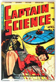 Captain Science Comic Book FRIDGE MAGNET Sci Fi Pin Up Girl  Space Saucer Issue 3