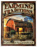Farming Tradition Tin Metal Sign Barn Farm Tractor Country Decor Agriculture