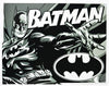 Batman Tin Metal Sign Duo Tone DC Comics Comic Book Hero Dark Knight Black White