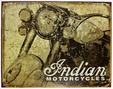 Indian Motorcycles Weathered Style Tin Metal Sign Chief Motorcycle Road King B091