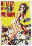 Attack of the 50 ft Woman Movie Poster FRIDGE MAGNET Sci Fi Vintage Style