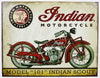 Indian Motorcycle Model 101 Scout Tin Metal Sign Vintage Bike Chief Heritage